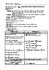 Giáo án Đại số 10 tiết 61 bài 7: Định lý đảo về dấu của tam thức bậc hai
