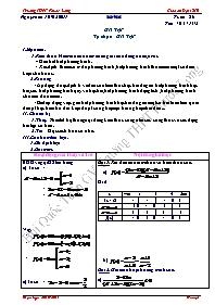 Giáo án Đại số 10 tuần 26 - Trường THPT Phước Long