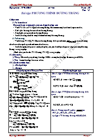 Giáo án Đại số 10 tuần 27 - Trường THPT Phước Long