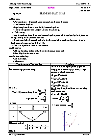 Giáo án Đại số 10 tuần 7 - Trường THPT Phước Long