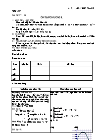 Giáo án Đại số CB lớp 10 tiết 15: Ôn tập chương II
