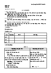 Giáo án Đại số CB lớp 10 tiết 9, 10: Hàm số