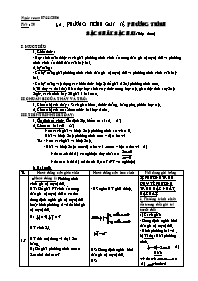Giáo án Đại số cơ bản 10 tiết 20: Phương trình quy về phương trình bậc nhất, bậc hai (tiếp theo)
