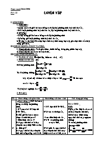 Giáo án Đại số cơ bản 10 tiết 25: Luyện tập