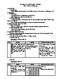 Giáo án Đại số: Hoán vị - Chỉnh hợp