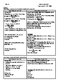 Giáo án Đại số khối 10 – Nâng cao tiết 15: Đại cương về hàm số (tiếp)