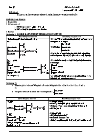 Giáo án Đại số khối 10 – Nâng cao tiết 49: Bất phương trình và hệ bất phương trình một ẩn