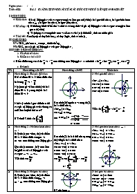 Giáo án Đại số khối 10 tiết 81: Giá trị lượng giác của các góc (cung) có liên quan đặc biệt