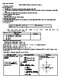 Giáo án Đại số NC 10 tiết 83: Công thức lượng giác (tiết 1)