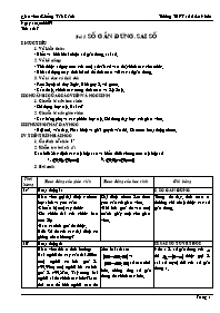 Giáo án dạy Đại số 10 cơ bản tiết 7, 8: Số gần đúng. Sai số