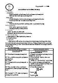 Giáo án dạy Đại số 10 tiết 17: Đại cương về phương trình (1)