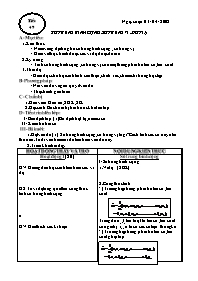 Giáo án dạy Đại số 10 tiết 49: Số trung bình cộng. Số trung vị. Mốt (1)