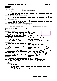 Giáo án Hình 10 cơ bản tiết 41: Ôn tập chương III