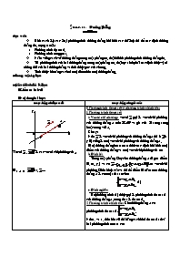 Giáo án Hình cơ bản 10 - Chương III - Tiết 30, 31, 32, 33: Đường thẳng