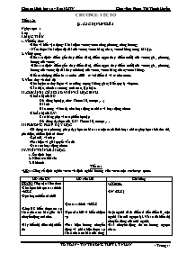 Giáo án Hình học 10 – Ban KHTN Chương I: Véc tơ