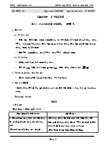 Giáo án Hình học 10 CB - Trường thpt Thành Sen