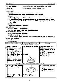 Giáo án Hình học 10 chuẩn tiết 37: Phương trình đường elip