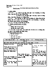 Giáo án Hình học 10 Chương 3 tiết 29, 30: Phương trình đường thẳng