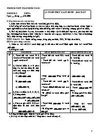 Giáo án Hình học 10 - Chương I - Bài 3: Phép trừ hai vectơ - Bài tập