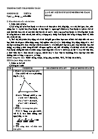 Giáo án Hình học 10 - Chương II - Bài 4: Các hệ thức lượng trong tam giác