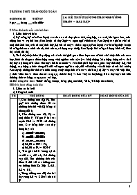 Giáo án Hình học 10 - Chương II - Bài 6: Hệ thức lượng trong đường tròn - Bài tập