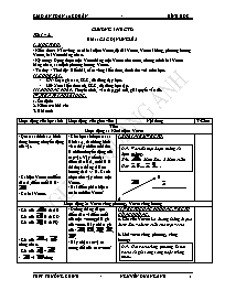 Giáo án Hình học 10 cơ bản - Chương 1: Vectơ