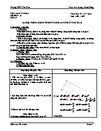 Giáo án Hình học 10 cơ bản tiết 23: Các hệ thức lượng trong tam giác và giải tam giác (tiết 1)