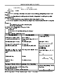 Giáo án Hình học 10 cơ bản - Trường THPT.A.Nghĩa Hưng