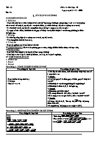 Giáo án Hình học 10 nâng cao tiết 13: Ôn tập chương I