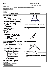 Giáo án Hình học 10 nâng cao tiết 24: Hệ thức lượng trong tam giác