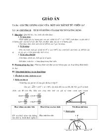 Giáo án Hình học 10 tiết 14: Giá trị lượng giác của một góc bất kỳ từ 0 độ -180 độ