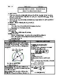 Giáo án Hình học 10 tiết 24: Các hệ thức lương trong tam giác và giải tam giác