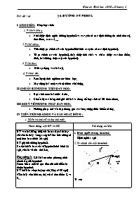 Giáo án Hình học 10NC – Đường hypebol