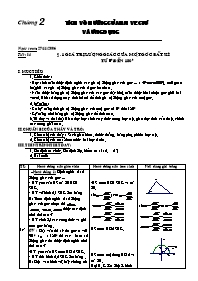 Giáo án Hình học cơ bản 10 tiết 14: Giá trị lượng giác của một góc bất kì từ 0 độ đến 180 độ