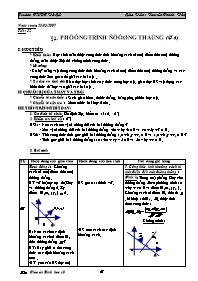 Giáo án Hình học cơ bản 10 tiết 32: Phương trình đường thẳng (t4)