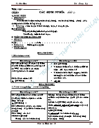 Giáo án Hình học cơ bản lớp 10