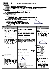 Giáo án Hình học khối 10 tiết 20: Hệ thức lượng trong tam giác