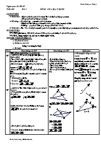 Giáo án Hình học khối 10 tiết 3: Tổng của hai vectơ