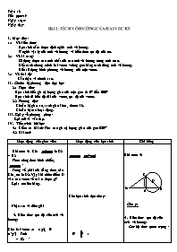 Giáo án môn Hình 10 nâng cao tiết 19: Tích vô