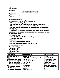 Giáo án Môn Hình học 10 tiết 54, 55, 56: Ôn tập chương III