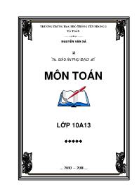 Giáo án phụ đạo Môn Toán lớp 10