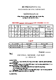 Giáo án Toán 10 chuẩn cả năm