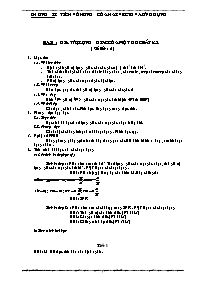 Giáo án Toán Hình học 10 nâng cao Chương 2