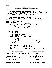 Giáo án tự chọn Toán 10 tiết 11, 12, 13, 14