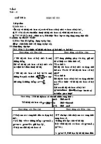 Giáo án tự chọn Toán 10 tiết 8: Hàm số (t3)