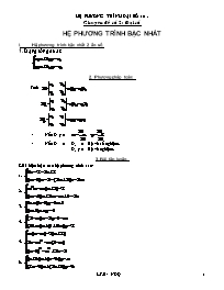 Hệ phương trình Đại số 10