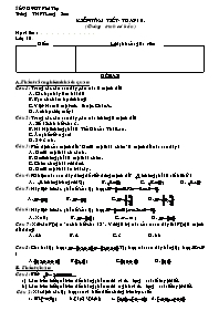 Kiểm tra 1 tiết - Toán 10 chương 1 (chương trình cơ bản) - Đề 1