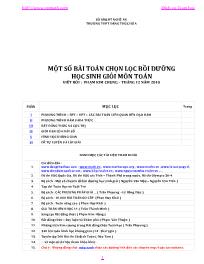 Một số bài toán chọn lọc bồi dưỡng học sinh giỏi Môn Toán