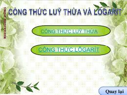 Một số công thức Toán Học