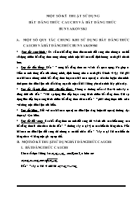 Một số kỹ thuật sử dụng bất đẳng thức Cauchy và bất đẳng thức Bunyakovski